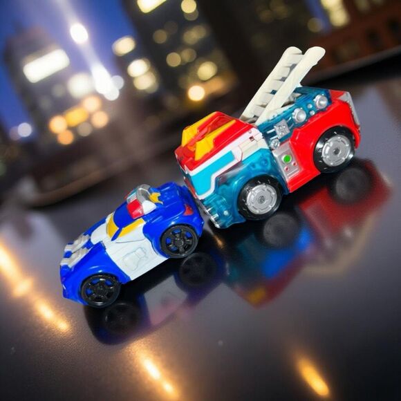 Playskool Heroes Rescue Chase Police Bot Heatwave Fire Bot Transformers - Picture 6 of 6